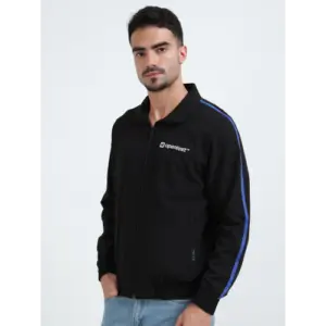 Black With Blue-Indian Terrain Unisex Windcheater Jacket